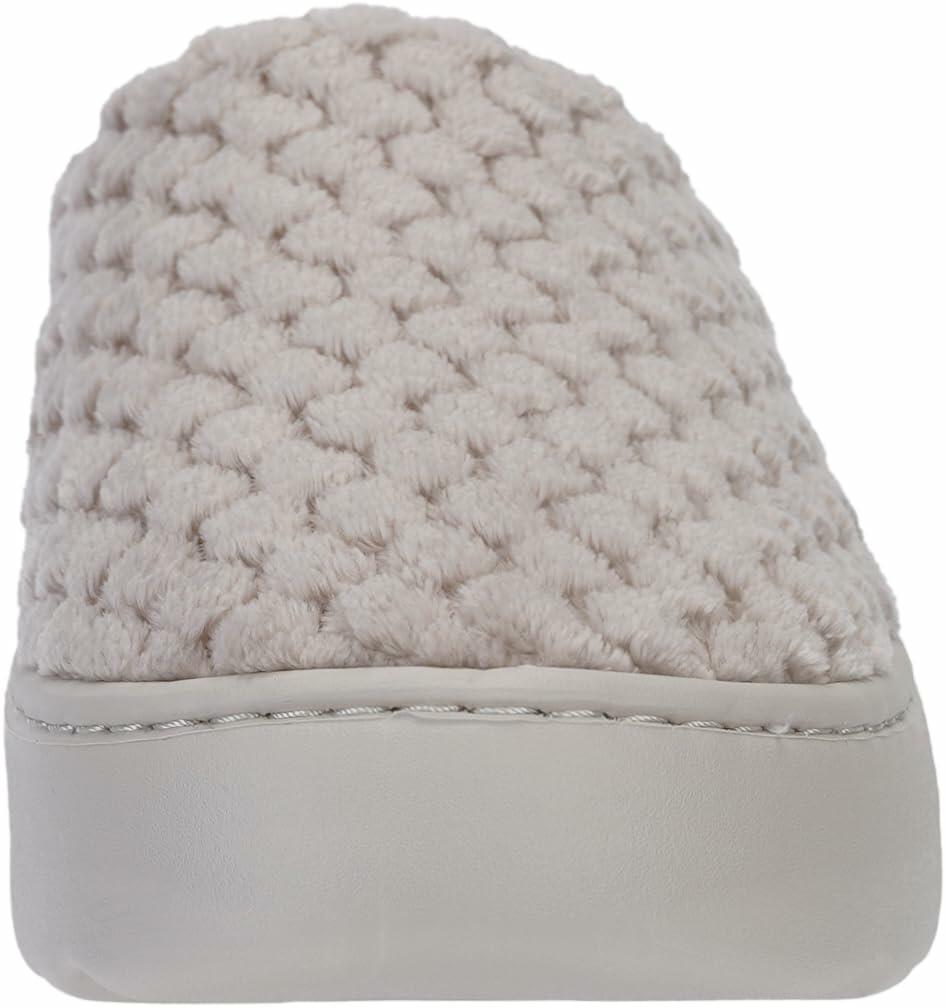 WHITIN Women's Fuzzy House Slippers Size 37-38 Taupe Extra Thick Sole Cozy