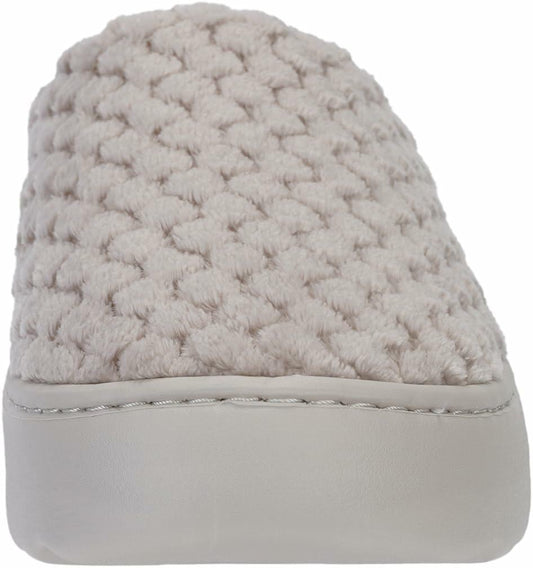 WHITIN Women's Fuzzy House Slippers Size 37-38 Taupe Extra Thick Sole Cozy