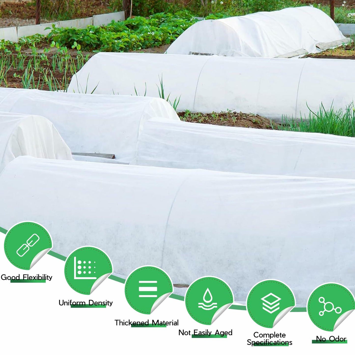 Scettar Plant Covers 2 Pack 6.6x16.5Ft Frost Protection Outdoor Garden Cover
