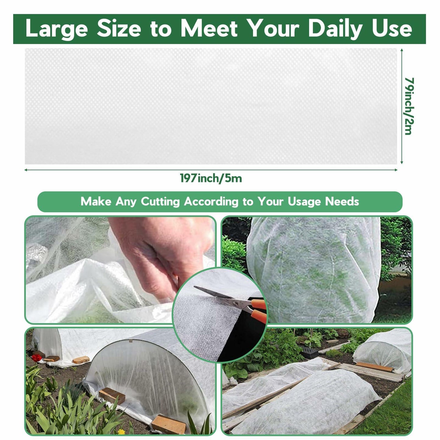 Scettar Plant Covers 2 Pack 6.6x16.5Ft Frost Protection Outdoor Garden Cover