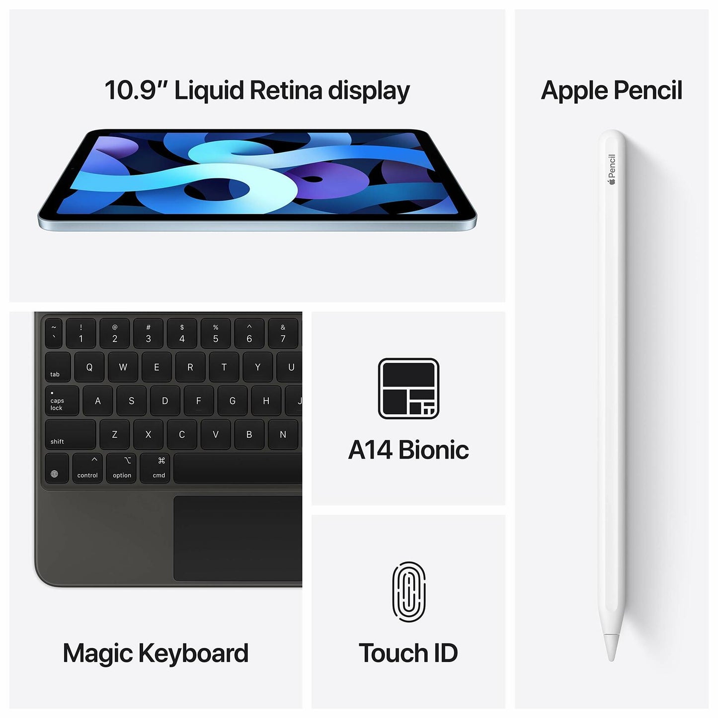 [Very_good] Apple iPad Air (10.9-inch, Wi-Fi, 256GB) - Silver (4th Generation) A2316