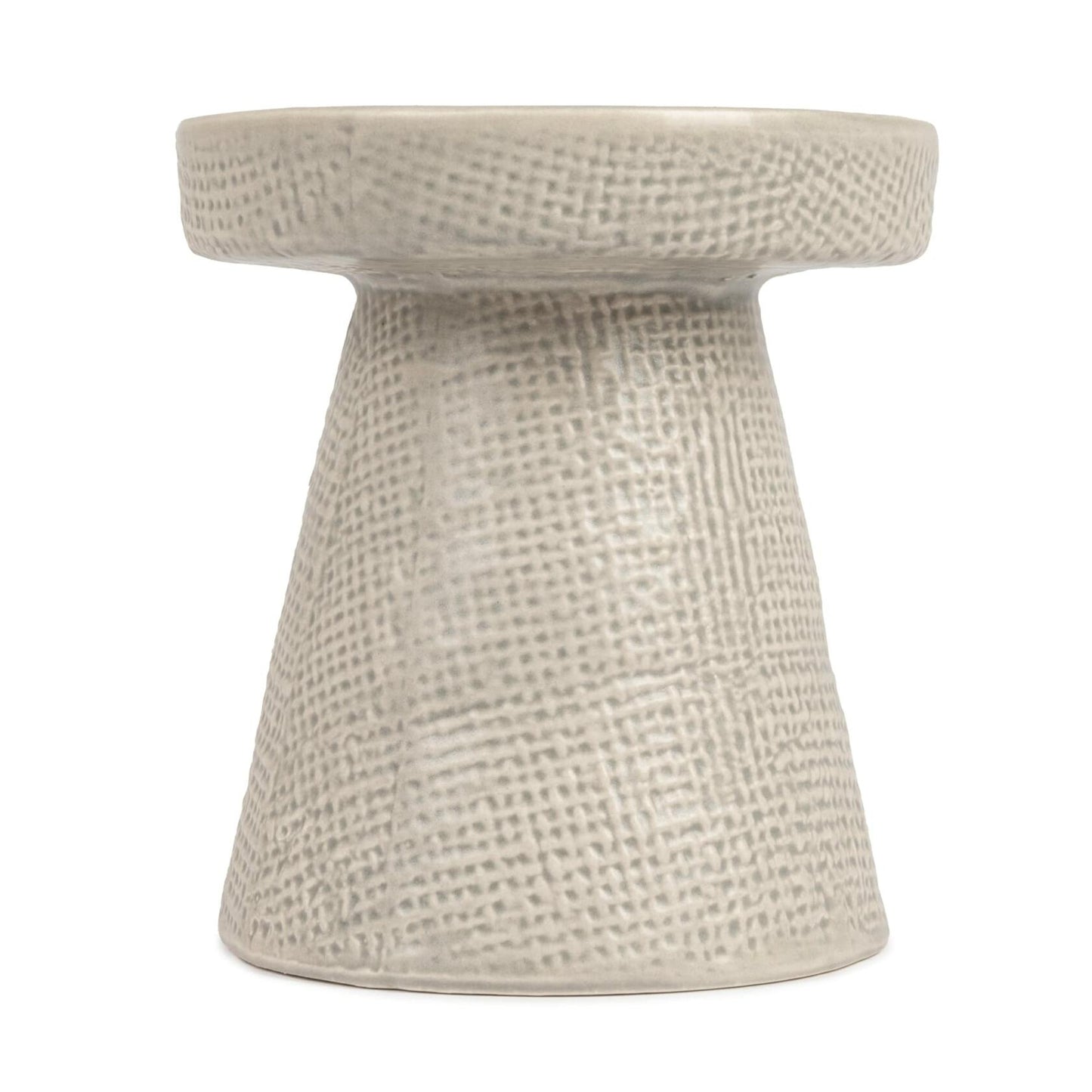 Main + Mesa Stoneware Pillar & Taper Candle Holders Set of 2 Black