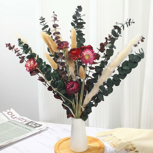 Natural Dried Flower Bouquet Fall Boho Pampas Grass Rustic Home Decor