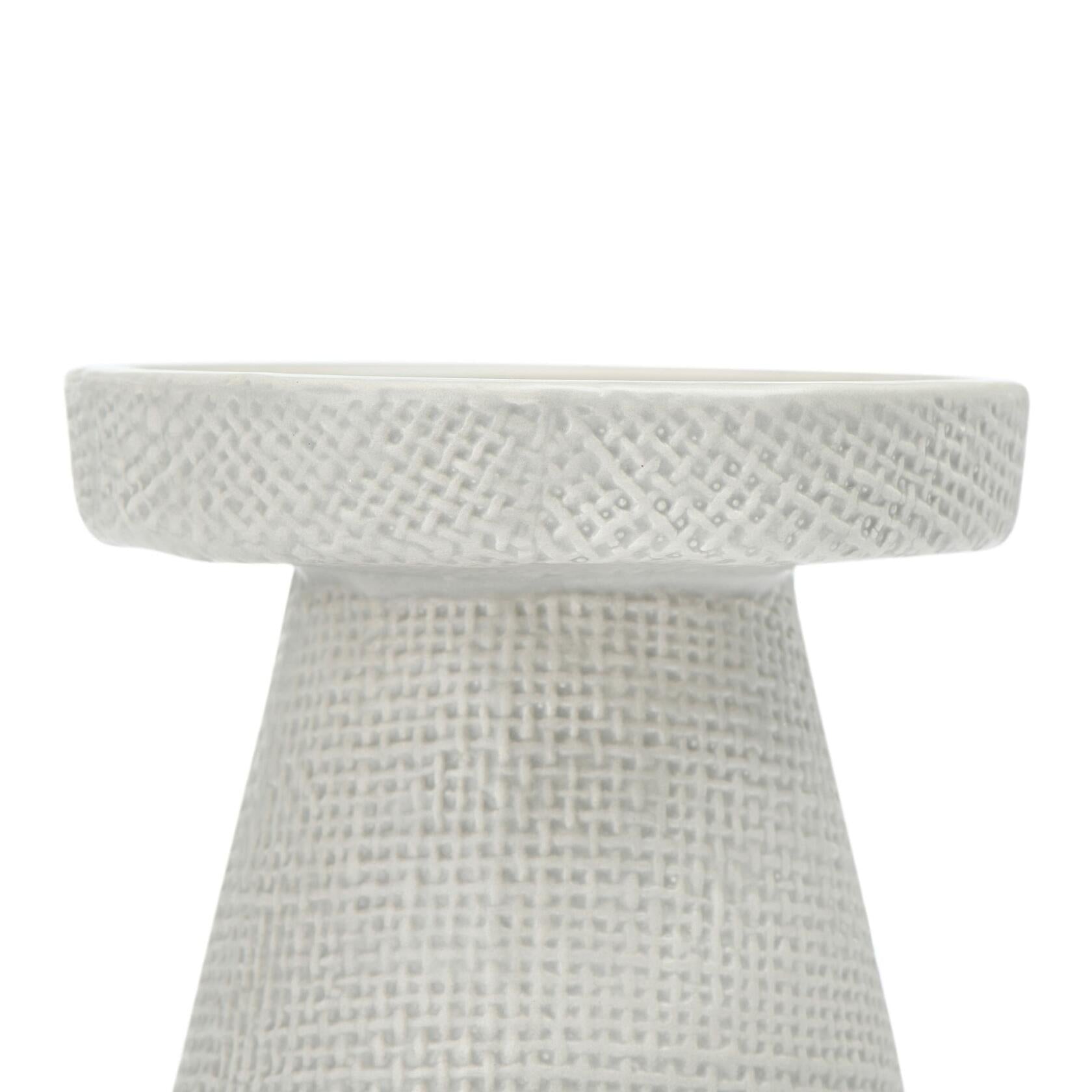 Main + Mesa Stoneware Pillar & Taper Candle Holders Set of 2 Black