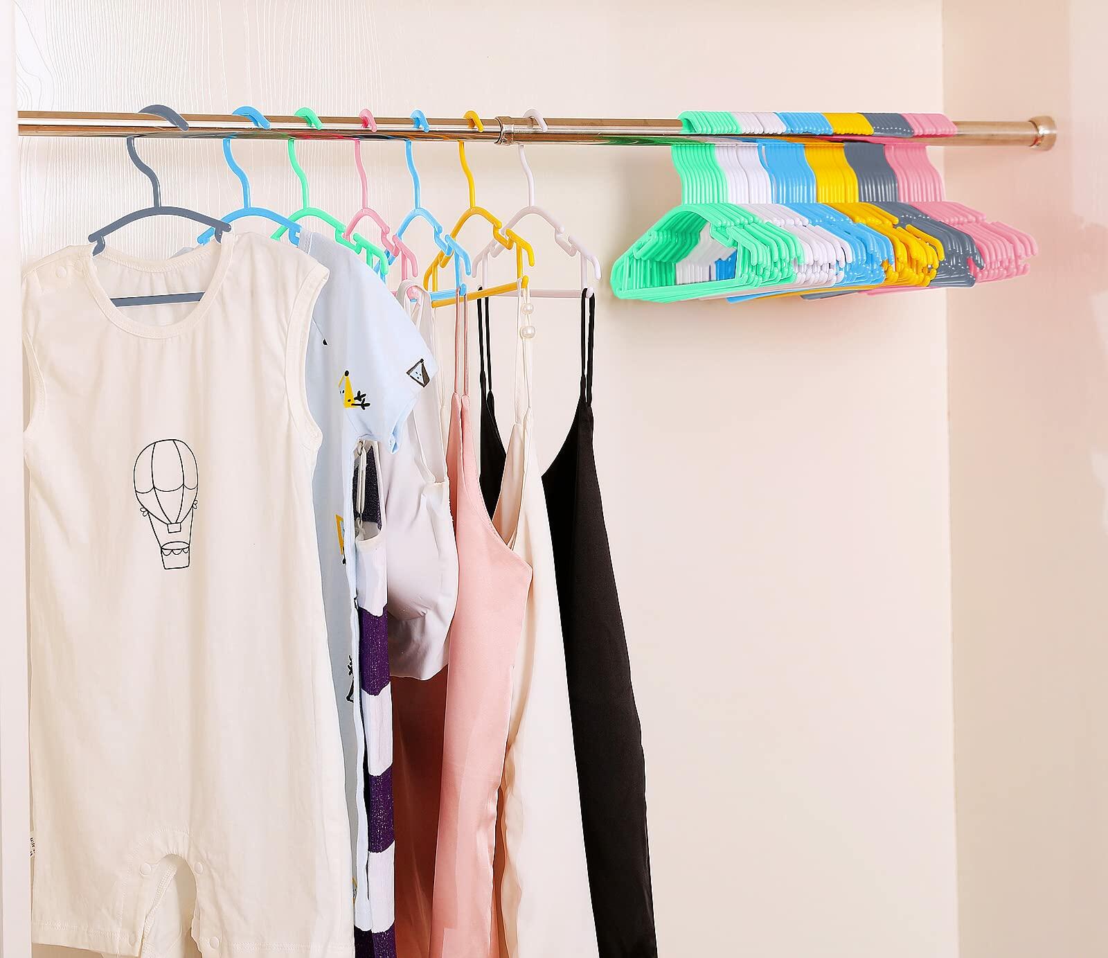 VIIBASE Baby Nursery Closet Hangers Ultra-Thin Plastic White 20 Pack