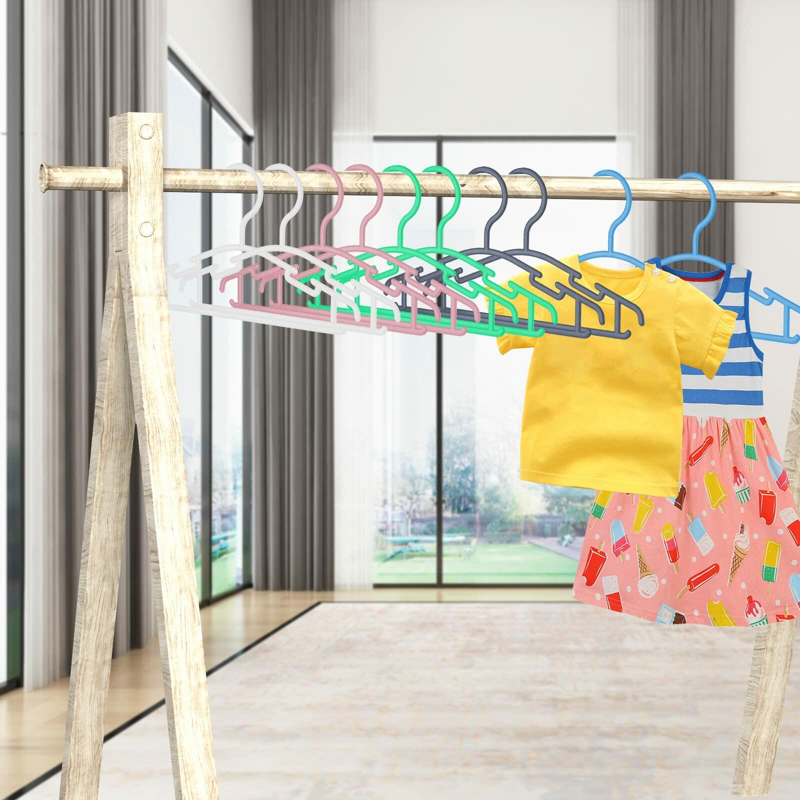 VIIBASE Baby Nursery Closet Hangers Ultra-Thin Plastic White 20 Pack