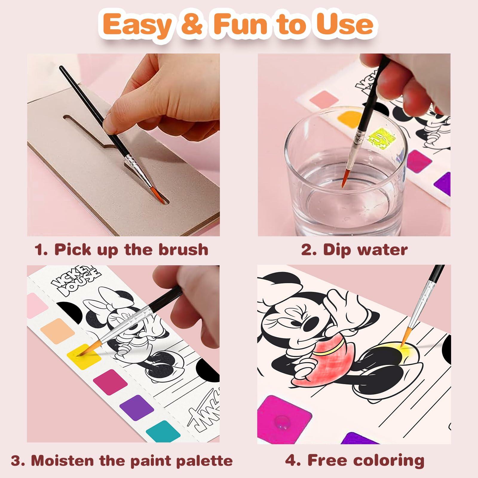 Paint with Water Mermaid Coloring Book Kit Travel Toy Mess Free for Kids