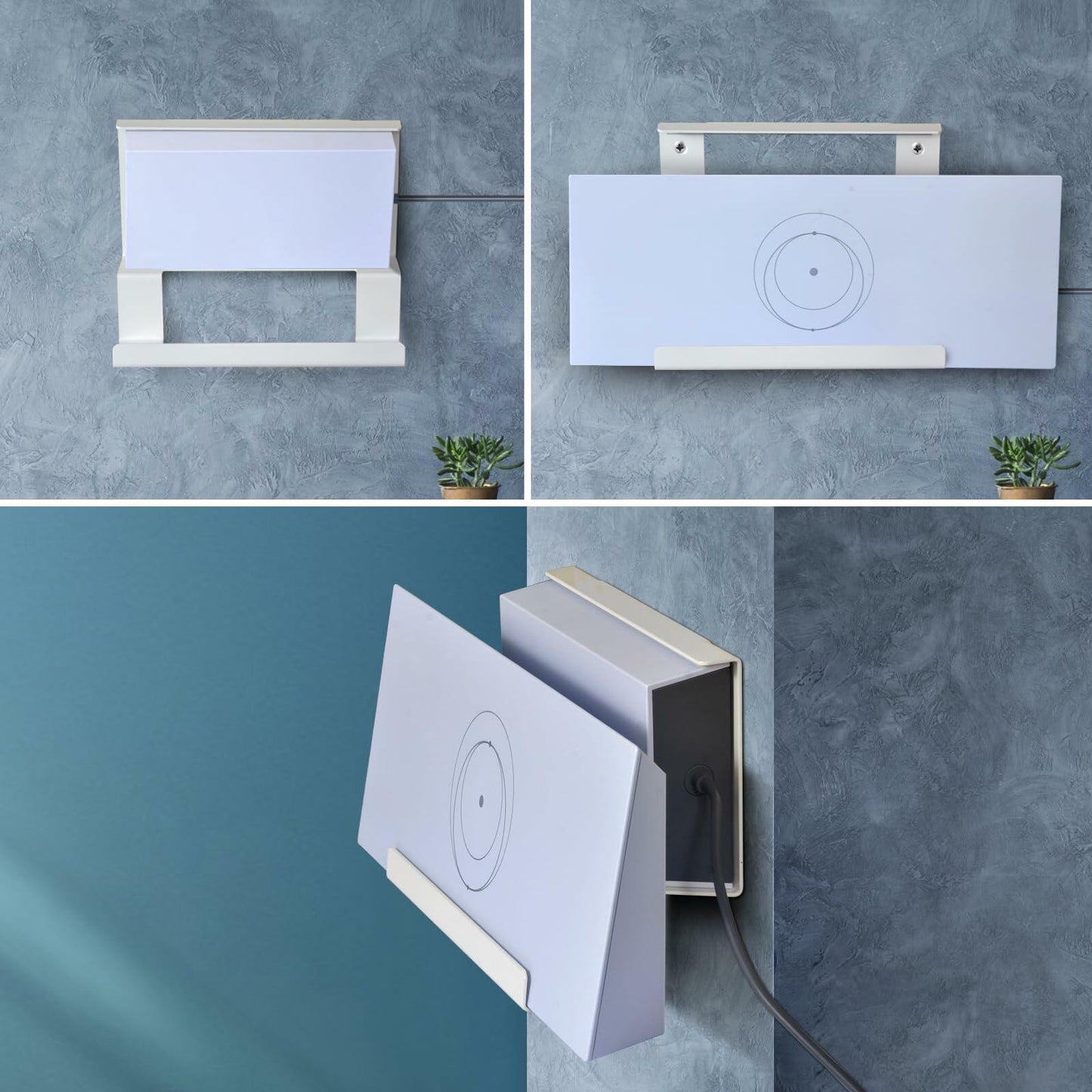 Starlink Gen 3 Wall Mount Bracket Kit for Router & Power Supply White