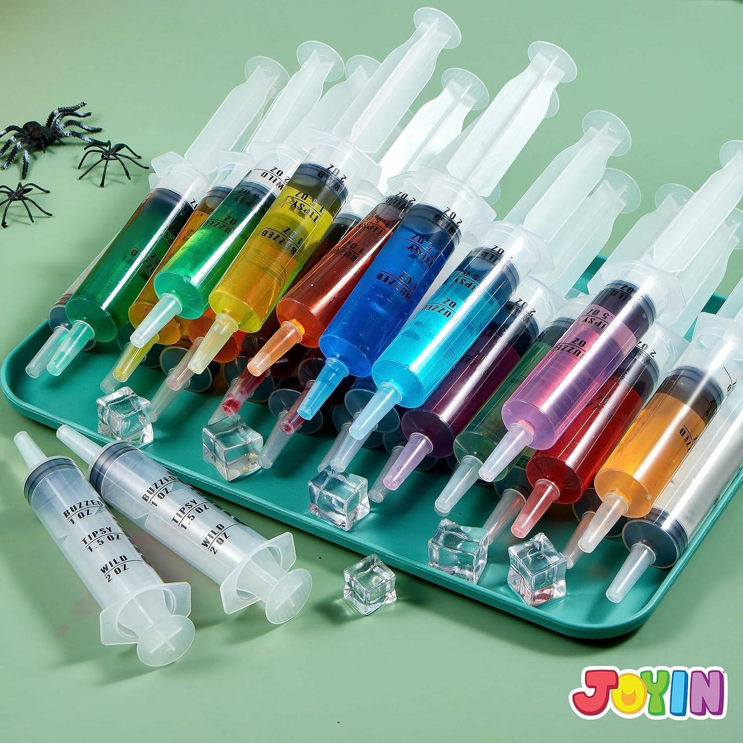 JOYIN 25-Pack 60ml Plastic Syringes with Easy-Grip Caps Reusable Tubes