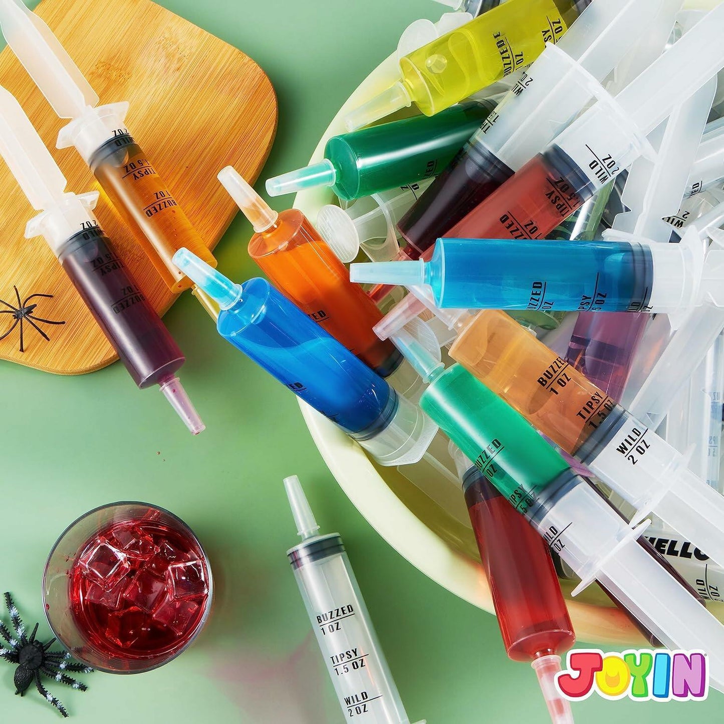 JOYIN 25-Pack 60ml Plastic Syringes with Easy-Grip Caps Reusable Tubes