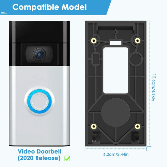KIMILAR No-Drill Adhesive Mount for Ring Video Doorbell 2nd Gen Weather-Proof