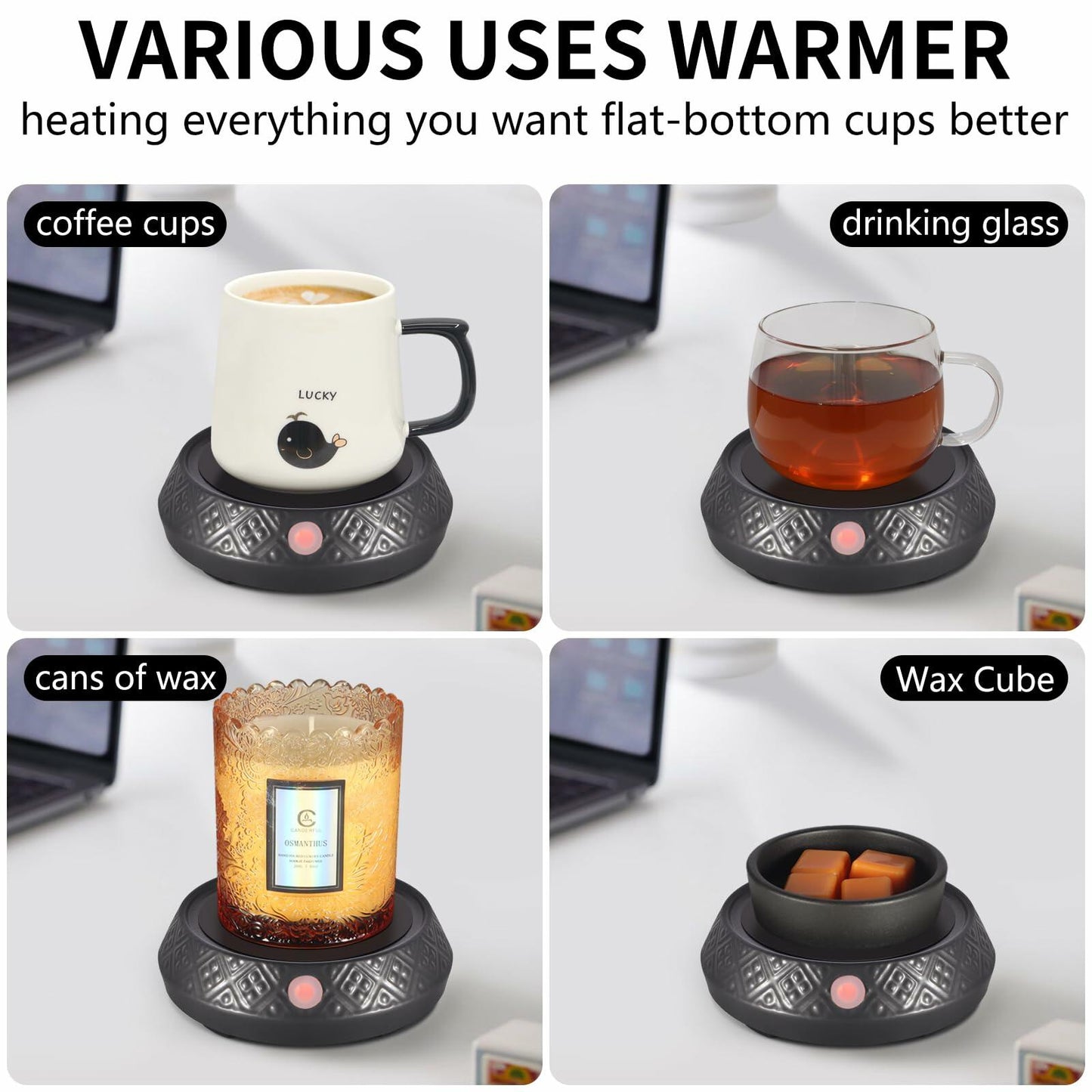 Yankee Candle Black Ceramic Electric Jar Candle Warmer with Timer Auto Off