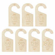 Qianyu Baby Closet Dividers Wooden Double-Sided Organizer Set of 7