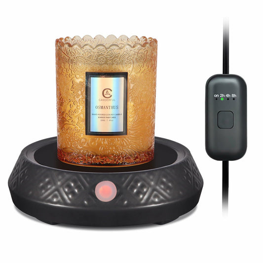 Yankee Candle Black Ceramic Electric Jar Candle Warmer with Timer Auto Off