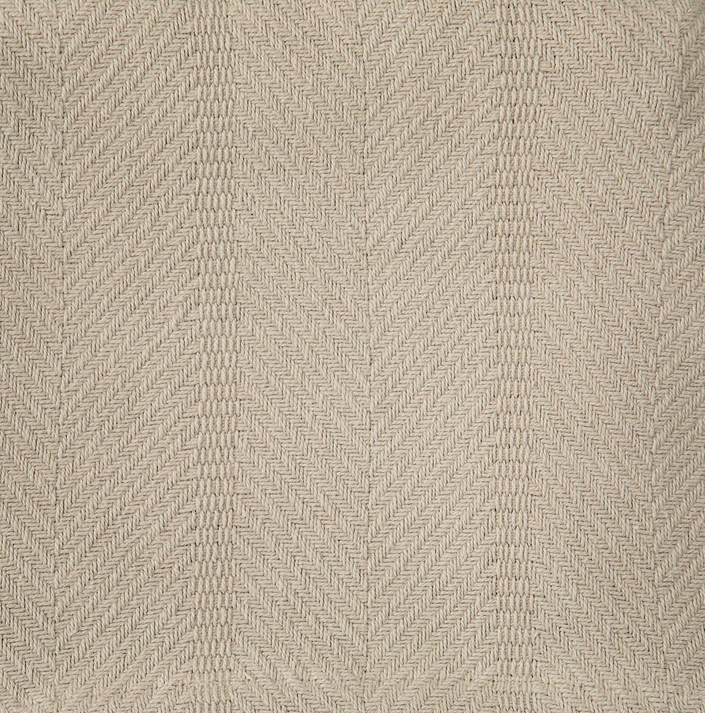 Sticky Toffee Cotton Throw Blanket 60x50 Tan Beige Herringbone