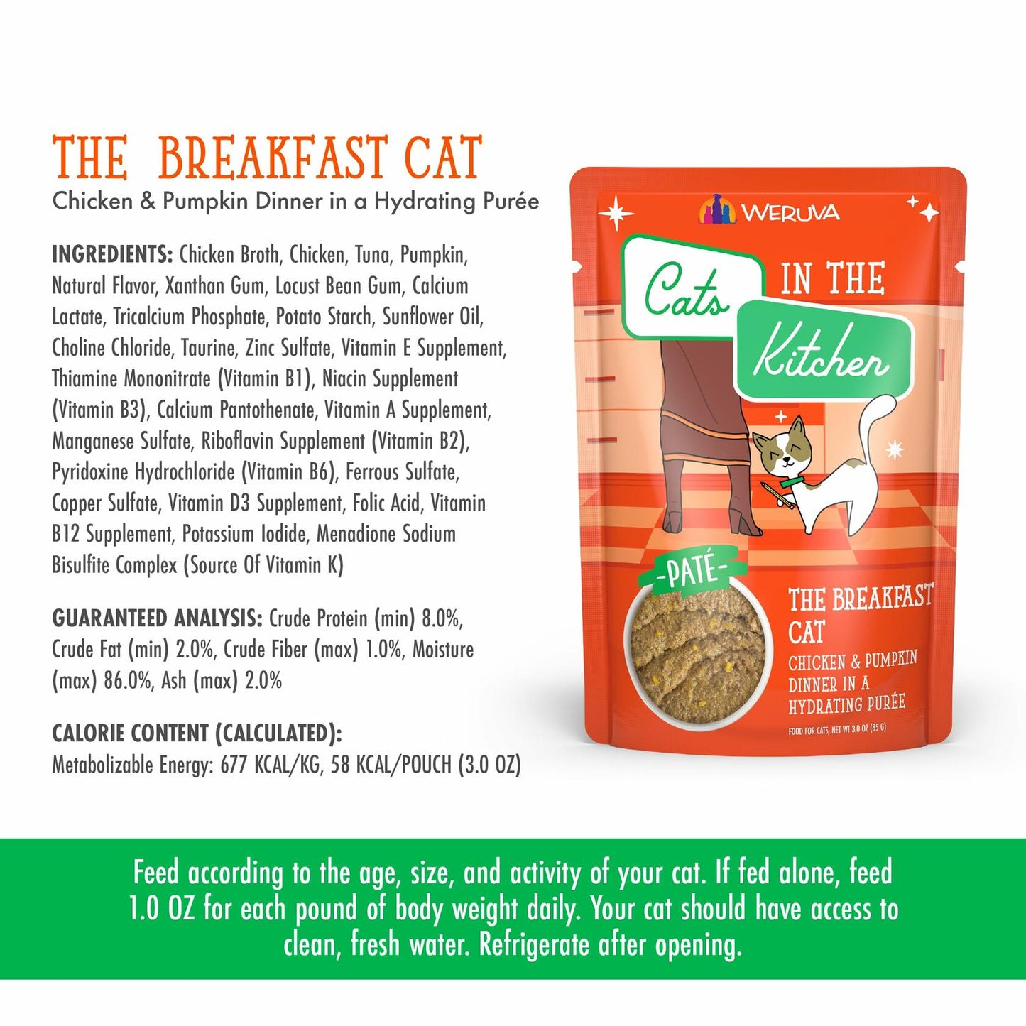 BB04/27 Weruva Cats in The Kitchen Paté Chicken & Pumpkin 3oz 12pk