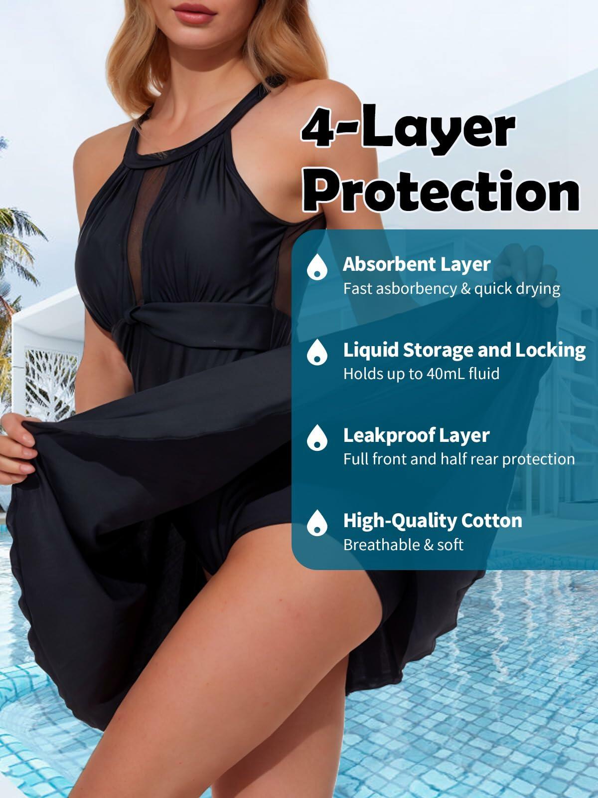insgym SwimSkirt Bikini Bottoms Alpha Black Ruched Drawstring Size XX_L