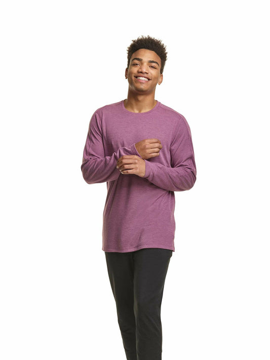 Champion C9 Men's Soft Train Long Sleeve T-Shirt Cranberry Mauve Heather Size L
