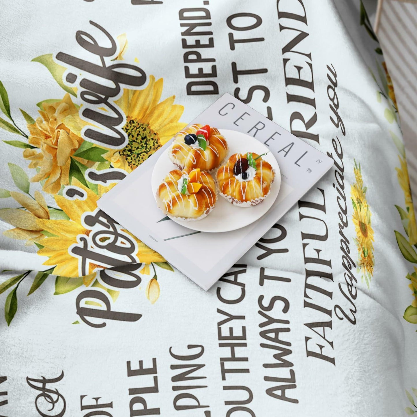JTUOW Sunflower Blanket Pastor Appreciation Christian Gift 60x50