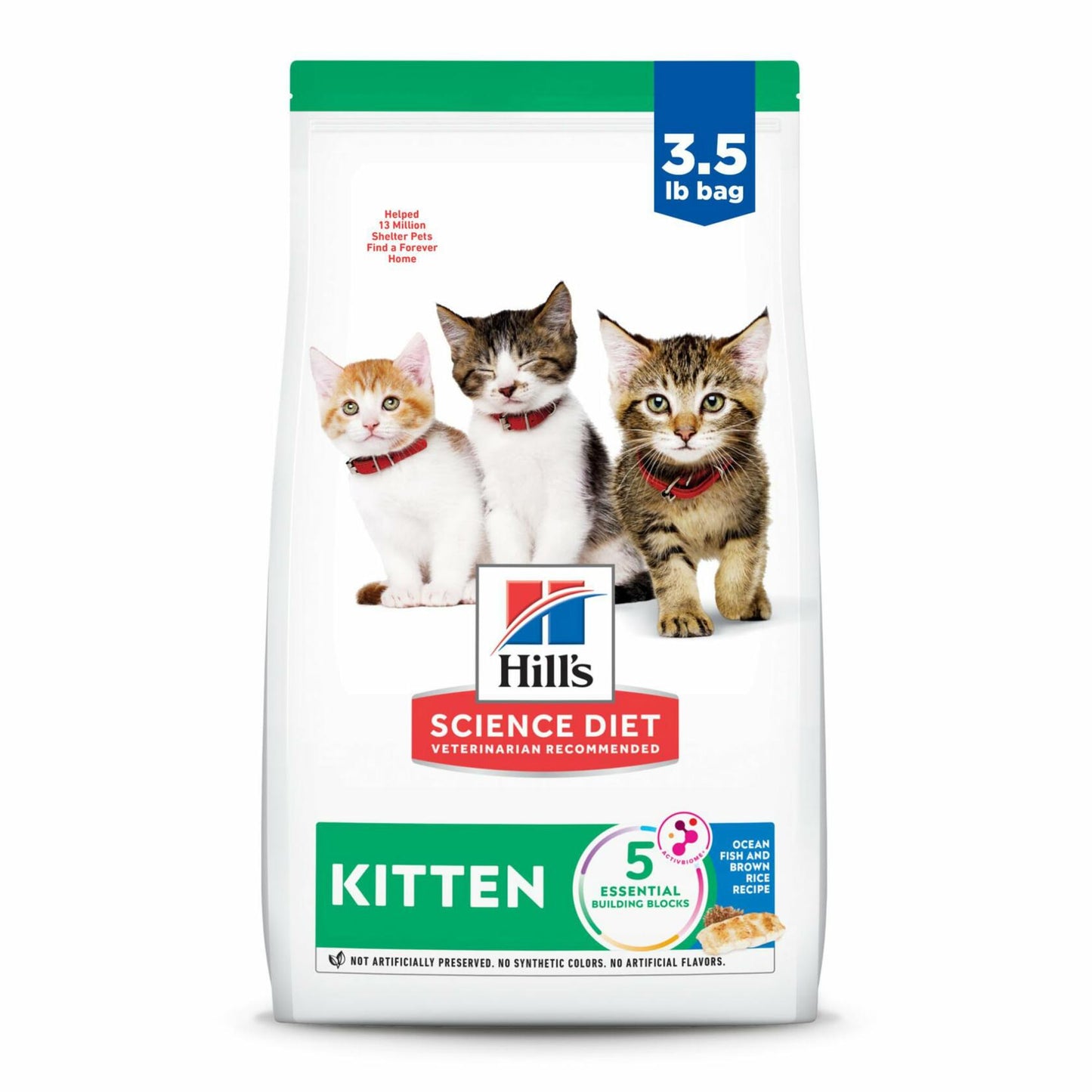 BestBy05/26 Hill's Science Diet Kitten Dry Cat Food Ocean Fish Brown Rice 3.5 lb