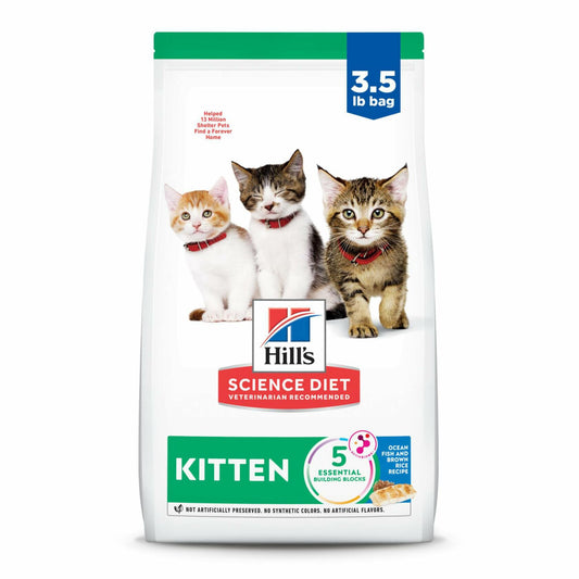 BestBy05/26 Hill's Science Diet Kitten Dry Cat Food Ocean Fish Brown Rice 3.5 lb