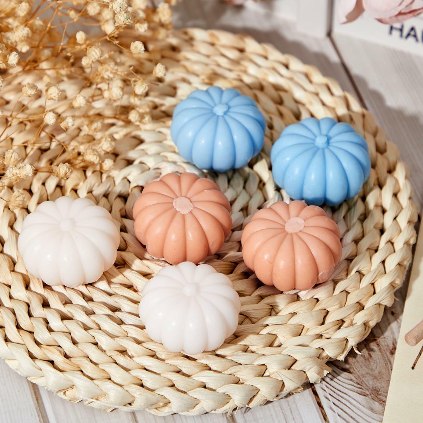 Maxcheck 12 Sets Pumpkin Soap Favors Boy Blue Baby Shower Thanksgiving
