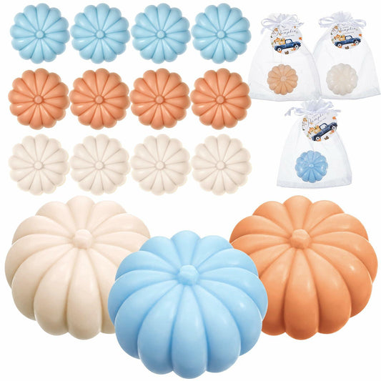Maxcheck 12 Sets Pumpkin Soap Favors Boy Blue Baby Shower Thanksgiving