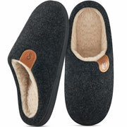 Ablanczoom Memory Foam Slippers Unisex Black Size 46/47