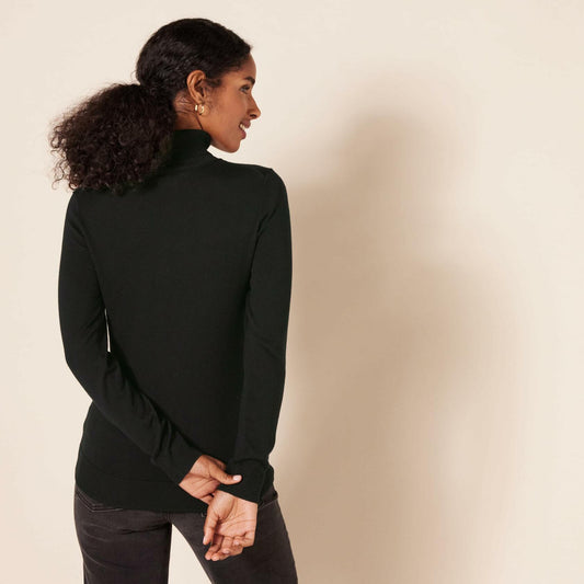 Amazon Essentials Lightweight Long-Sleeve Turtleneck Sweater Black Size M