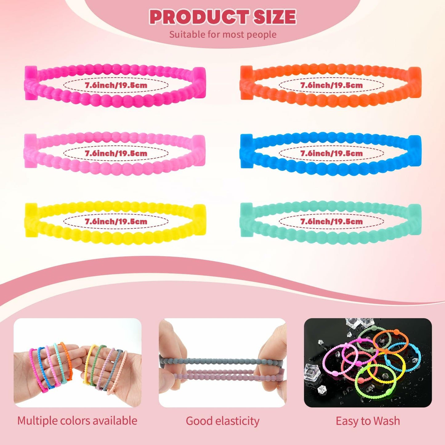 ZHLISHQINJJ Silicone Jesus Cross Bracelets 24-Pack Black Religious Rubber