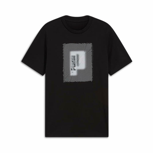 PUMA Men's Graphic T-Shirt Black Crew Neck Short Sleeve Size M