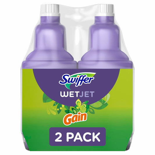 Swiffer WetJet Floor Cleaner Refill Gain Scent 42.2oz Pack of 2