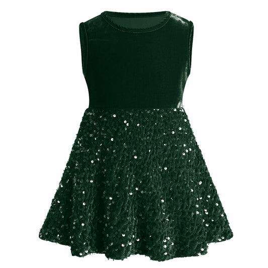 My First Christmas Baby Girl Velvet Dress Emerald Green 18-24 Months