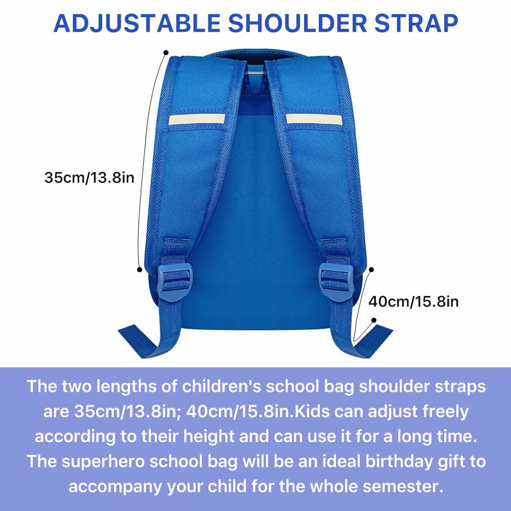 DGOOH Superhero Kids Backpack 16'' Cartoon School Bag Boys Girls
