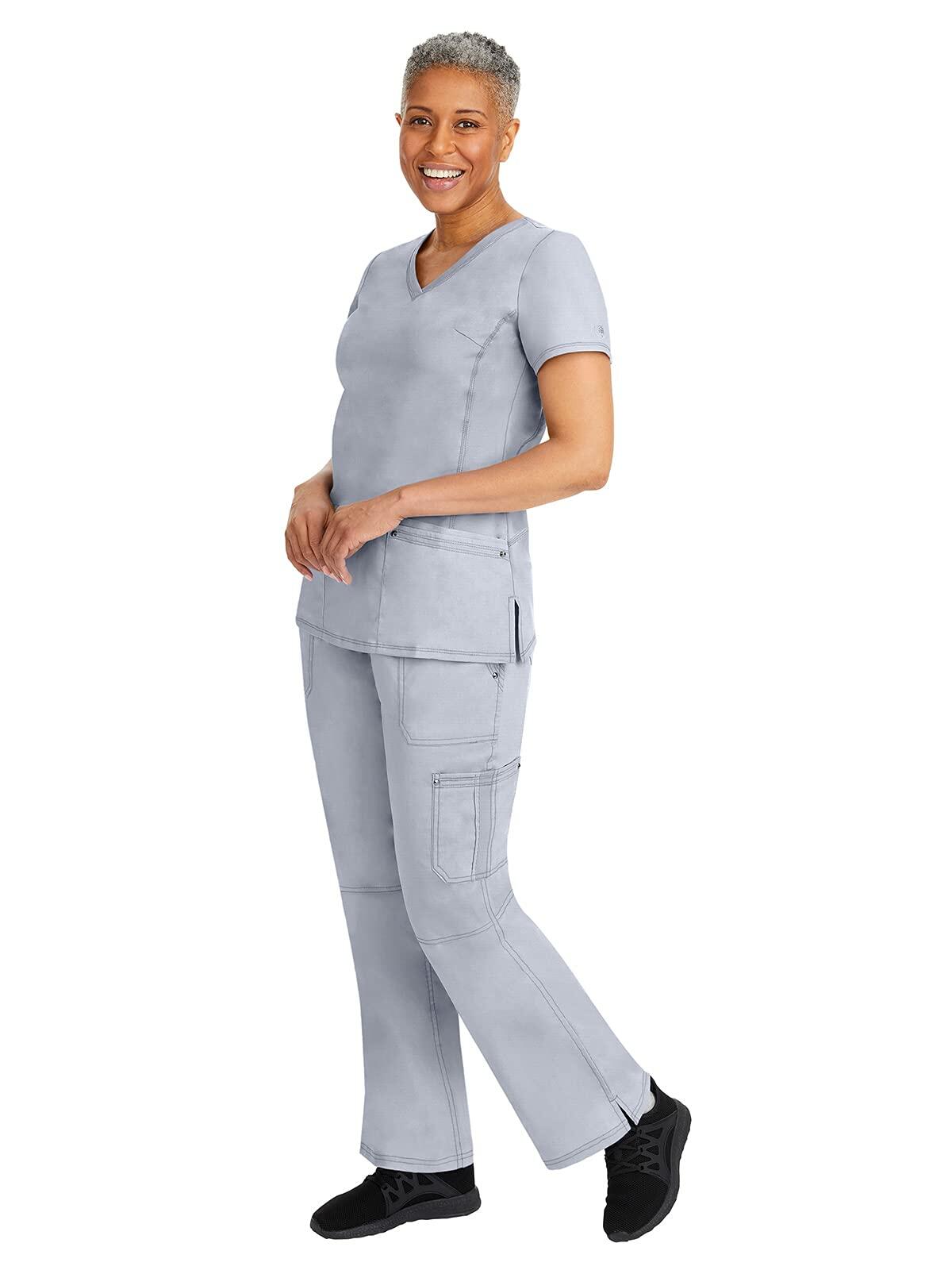 Healing Hands Women's Scrub Pant Tori Cargo 5 Pockets 2-Way Stretch Grey - 2XL