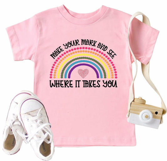 CAZYCHILD Dot Day Kids T-Shirt Rainbow Toddler Size Colorful - Size 5T