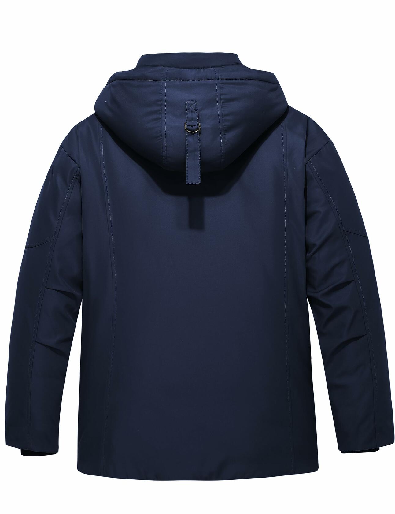 Soularge Men's Big & Tall Sherpa Lined Winter Jacket Navy Size 3X