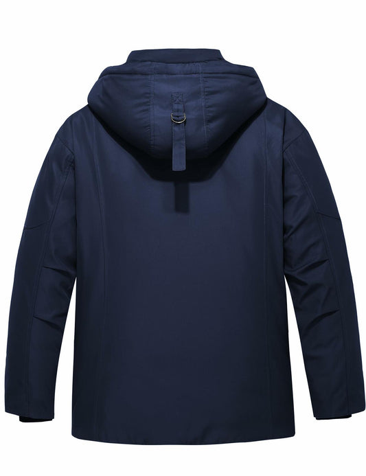 Soularge Men's Big & Tall Sherpa Lined Winter Jacket Navy Size 3X