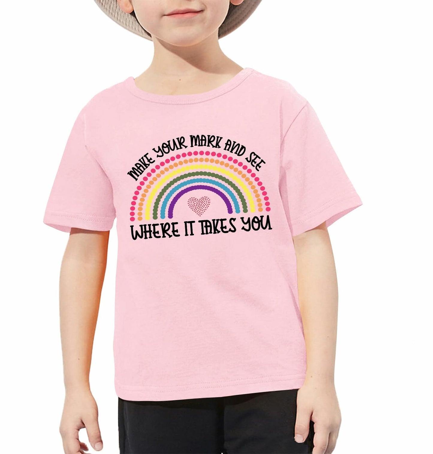 CAZYCHILD Dot Day Kids T-Shirt Rainbow Toddler Size Colorful - Size 5T
