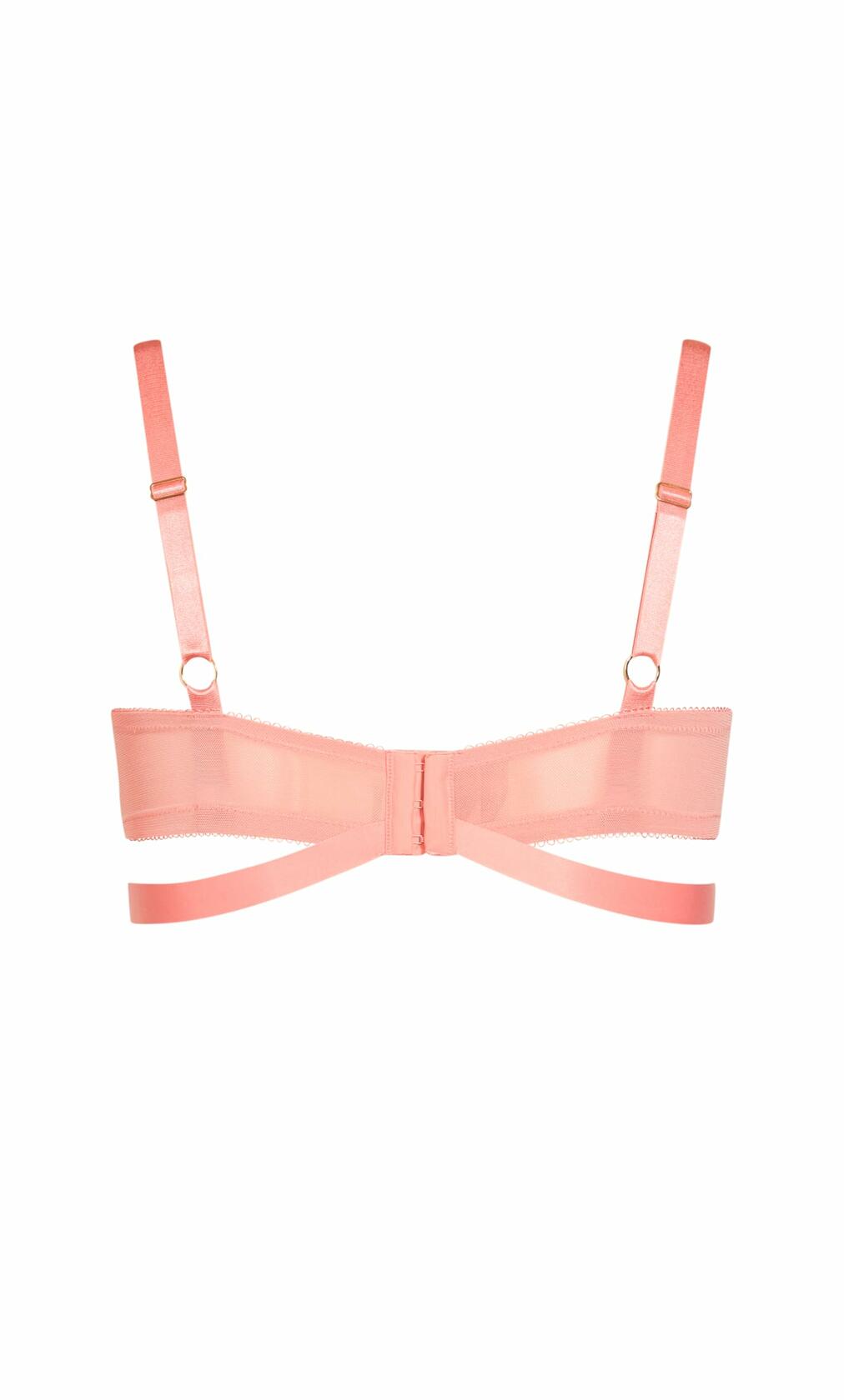 Fox & Royal Avril Quarter Cup Plus Size Bra Blush Size 34G-H