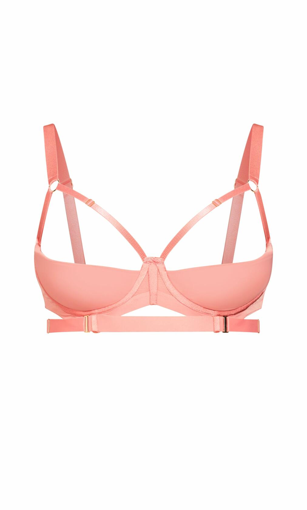 Fox & Royal Avril Quarter Cup Plus Size Bra Blush Size 34G-H