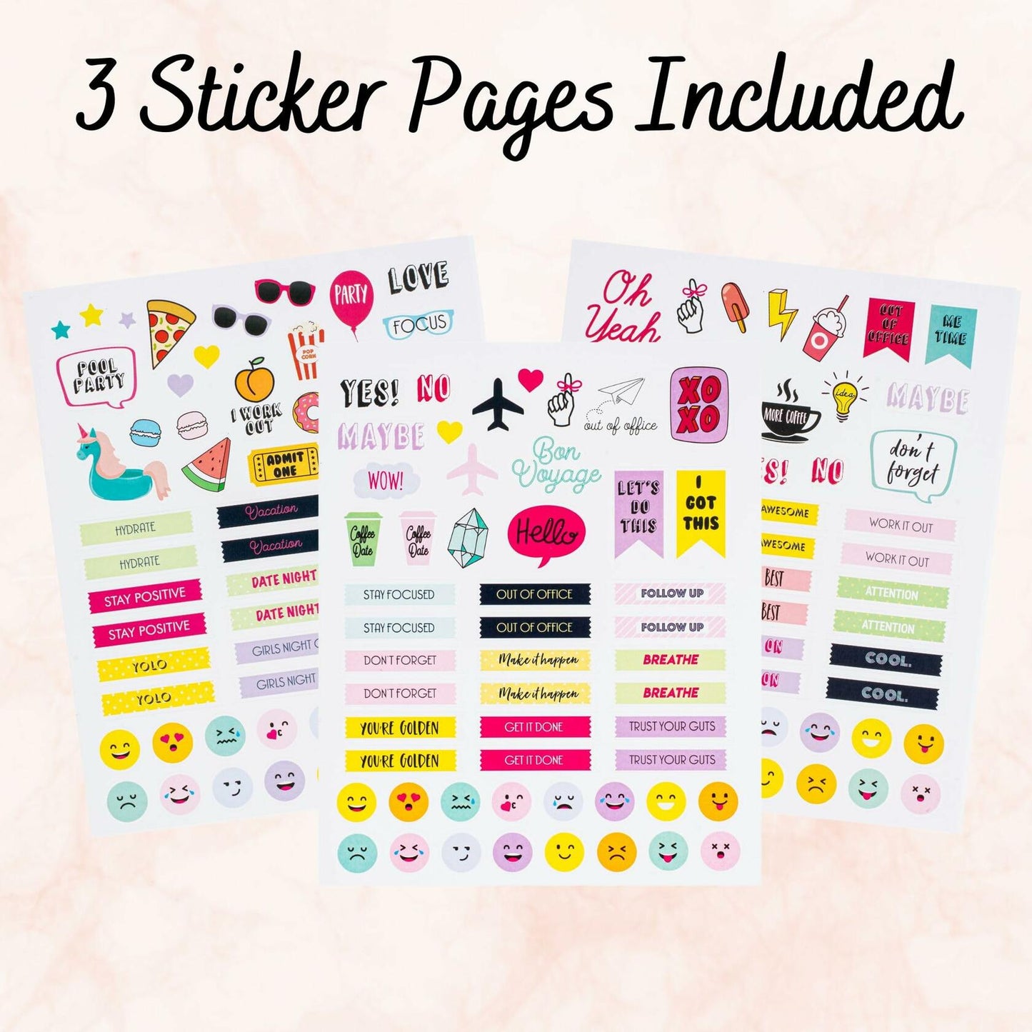 Votum 18 Month Planner 2024-2025 Daily Weekly Monthly with 3 Sticker Sheets