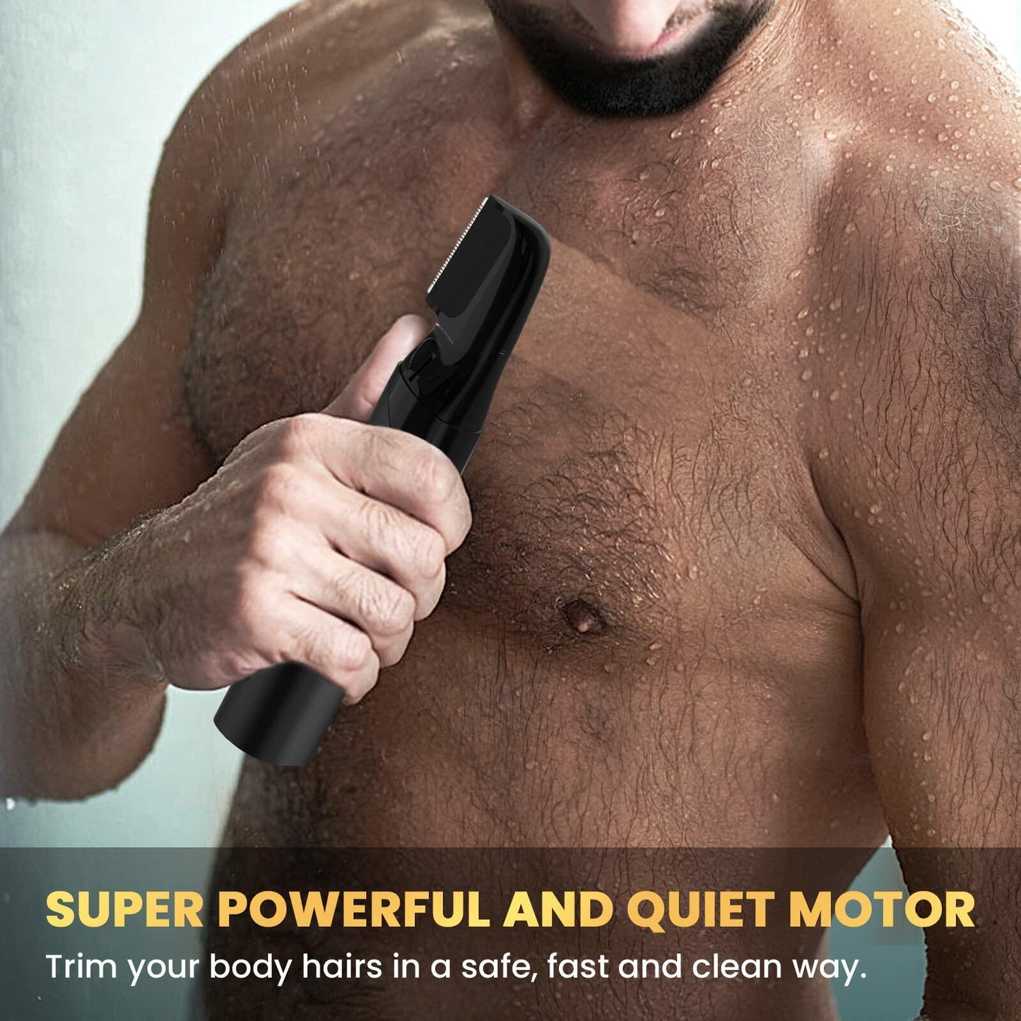 Body Trimmer for Men Electric Groomer with 2 Quick Change Trimmer Heads