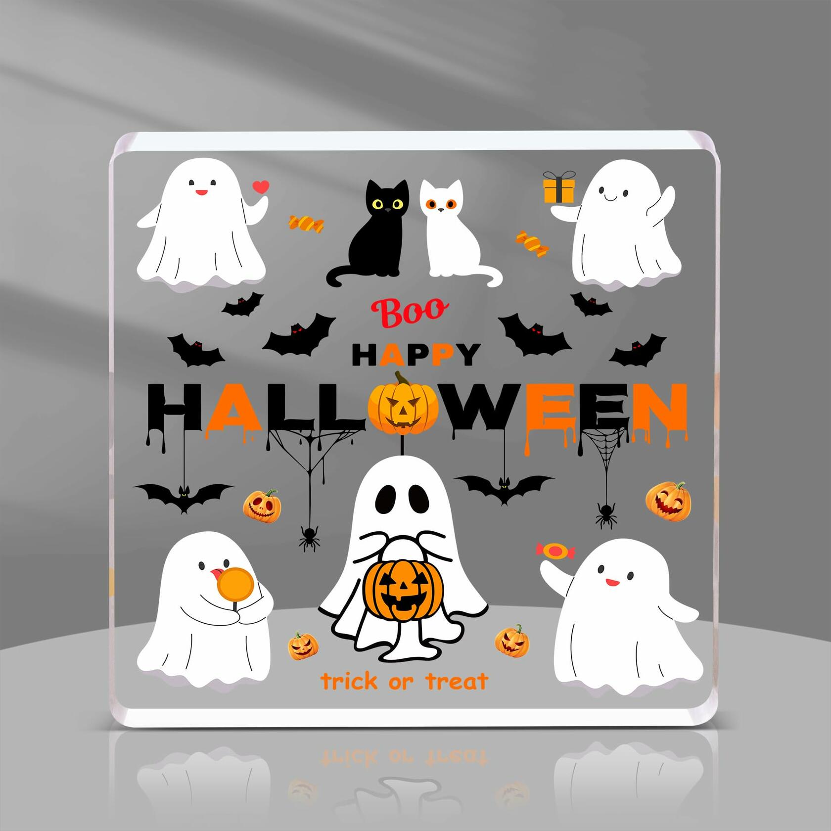 DIFFUNY Cute Halloween Ghost Table Decorations Medium Indoor Decor