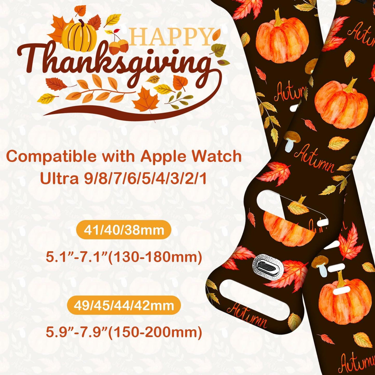 Christmas Halloween Apple Watch Band Compatible 38-49mm Replacement Strap