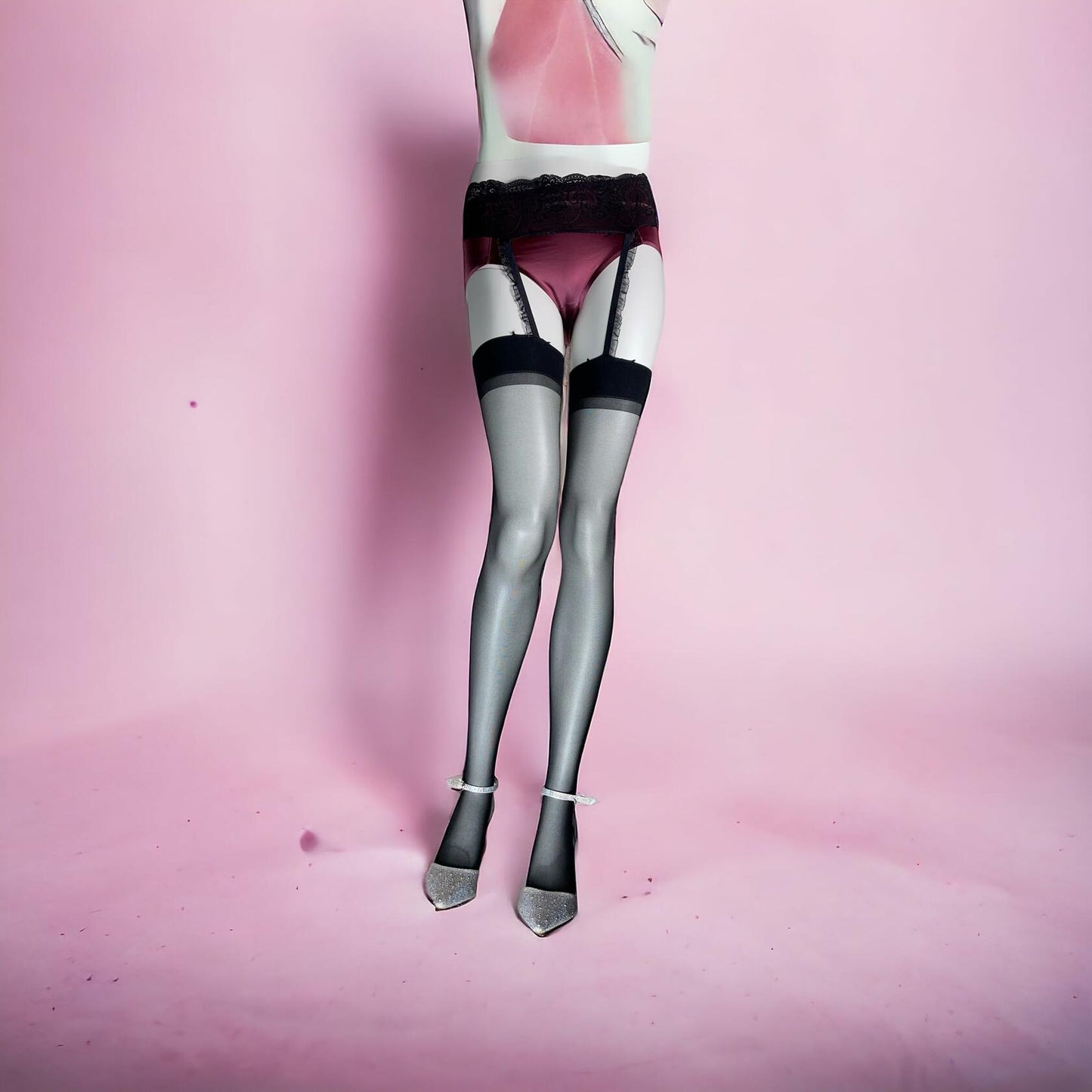 Jetsan Sheer Thigh High Stockings White One Size Fits 5' to 6'