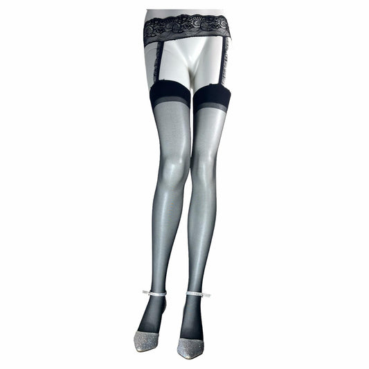 Jetsan Sheer Thigh High Stockings White One Size Fits 5' to 6'
