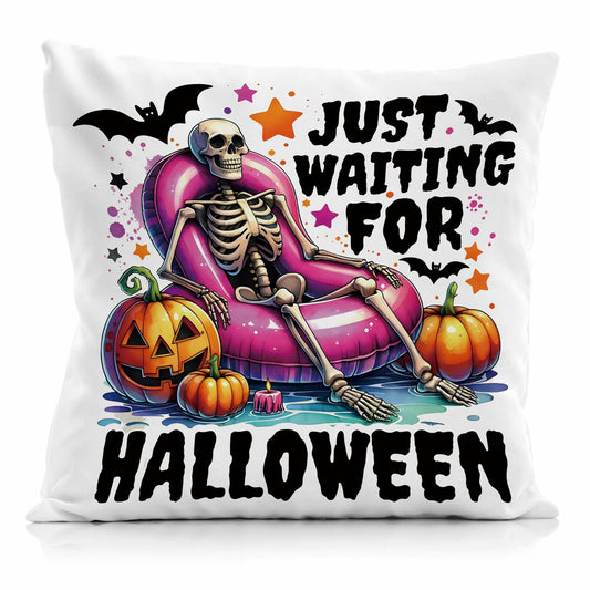 Nogrit Halloween Pumpkin Skeleton Pillow Covers 18x18 Orange 2 Pack