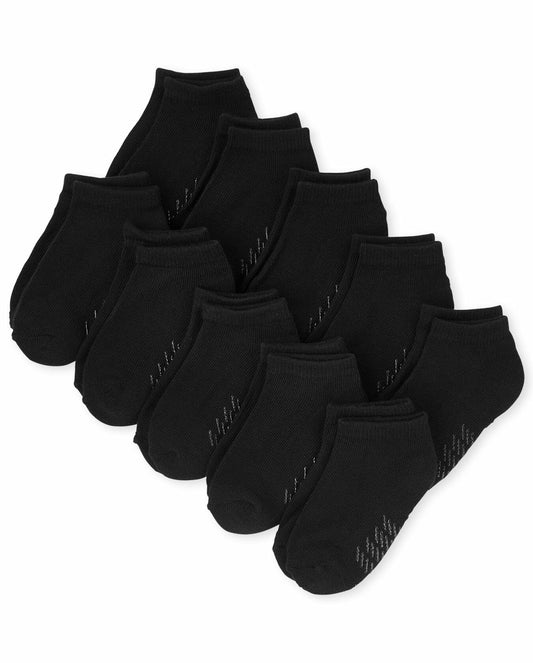 The Children's Place Unisex Baby Toddler Ankle Socks Black 10-Pack Size 12-24M