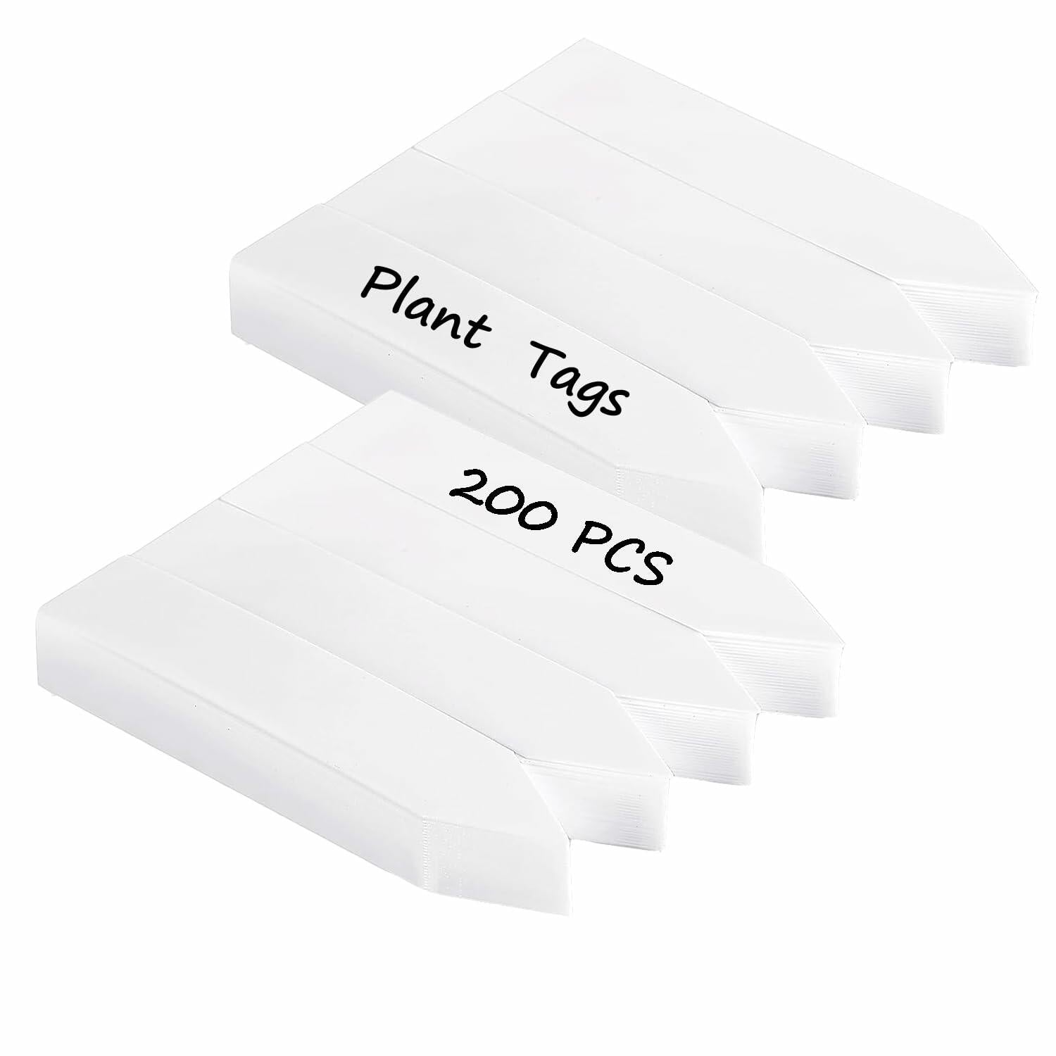 meumtuu 200 PCS White Plastic Plant Labels Garden Markers PVC PVCPL-200W